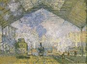 Claude Monet Saint Lazare train station oil